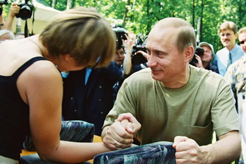 It's fun to strong arm the other side, isn't it? Check out Vlad helping out another citizen.