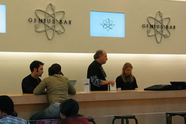 It's cliche to talk about Apple, but here's single platform, image and sales training by the book....in their Genius Bar.