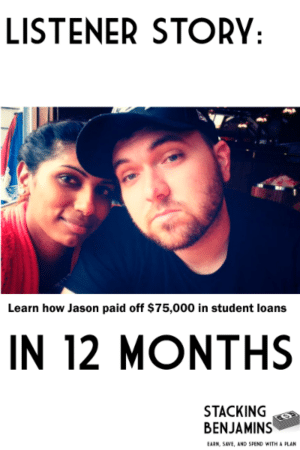 Learn how Jason paid of $75,000 in student loans in 12 months!