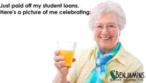 Just paid off my student loans. Here's a picture of me celebrating: