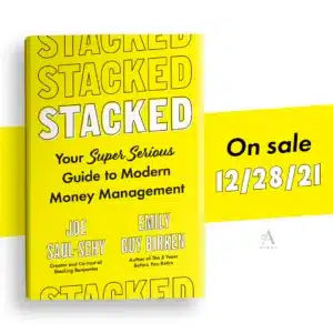 Yellow book cover with the title STACKED
