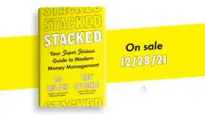 yellow book cover with the title STACKED